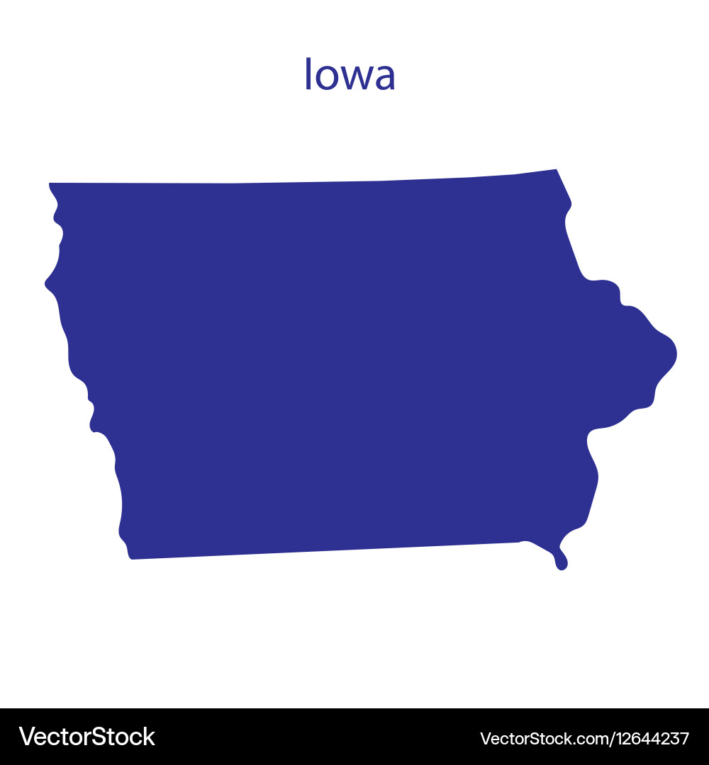 Iowa State Silhouette Vector Image