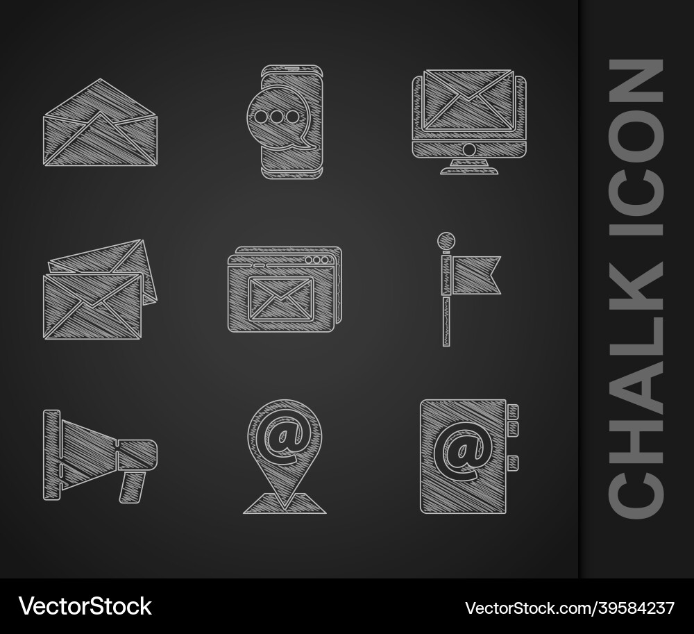 Set website and envelope location mail e-mail Set website and envelope location mail e-mail vector image