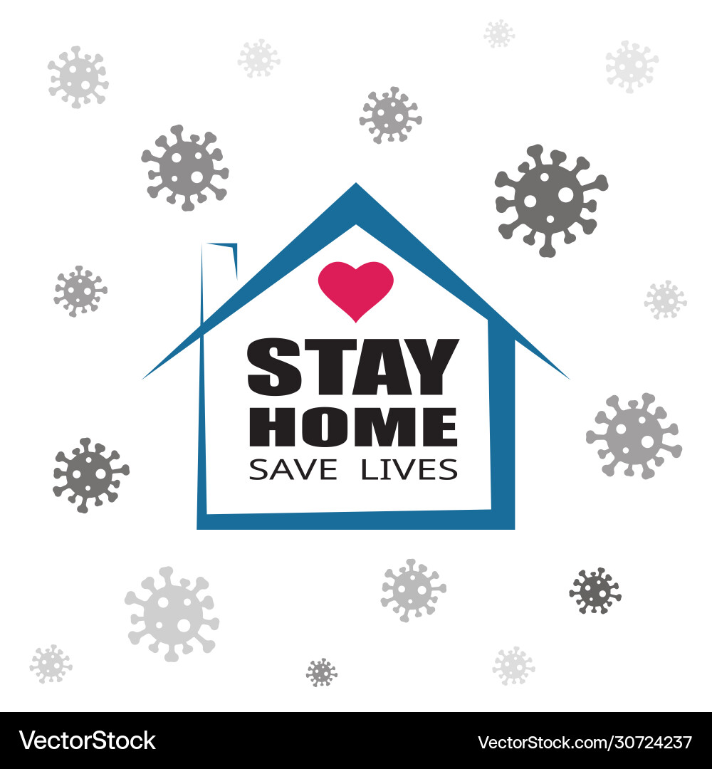 Stay at home coronavirus defensive campaign Stay at home coronavirus defensive campaign vector image