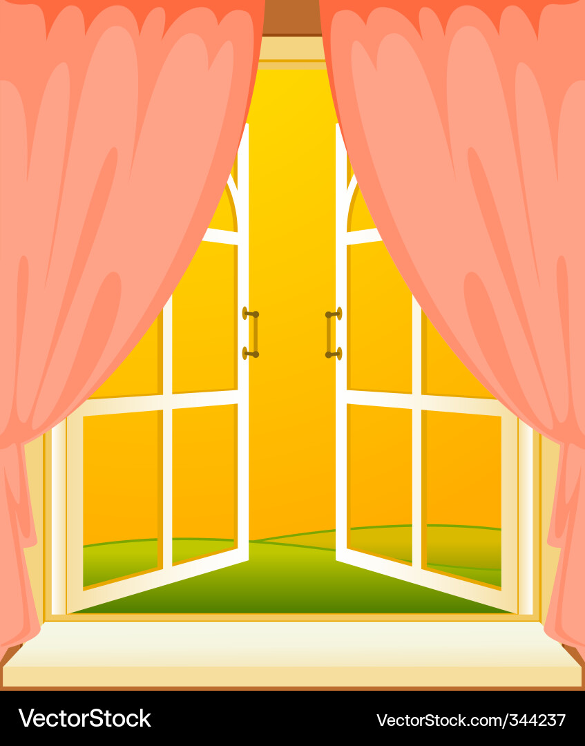 Sunlit Window View vector image