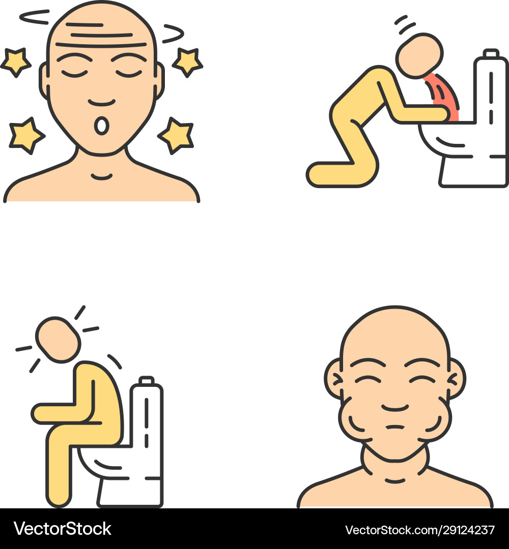 Symptom Icons: Illness & Allergy Vector Image