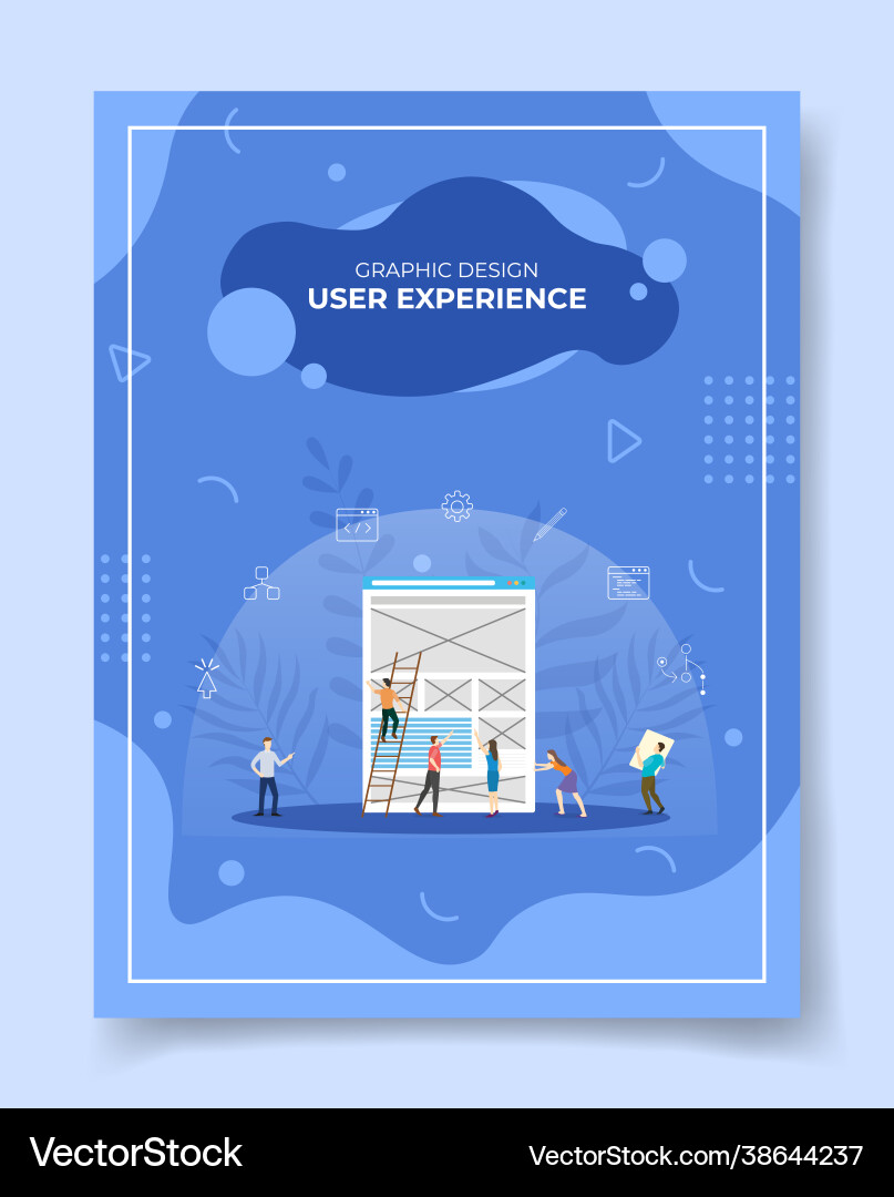 Ux user experience design concept for template Ux user experience design concept for template vector image