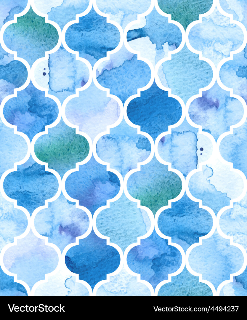 Watercolour Moroccan Pattern vector image