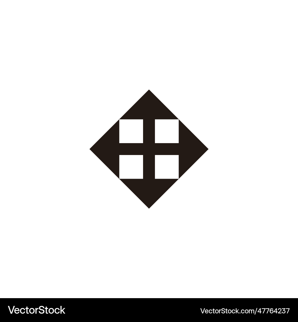 Window pointers geometric symbol simple logo vector image