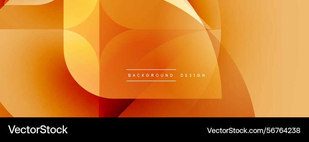 Abstract orange background overlapping rounded Vector Image