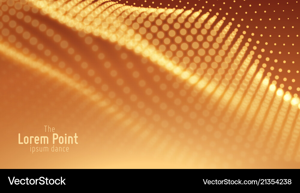 Abstract particle wave points array Abstract particle wave points array vector image