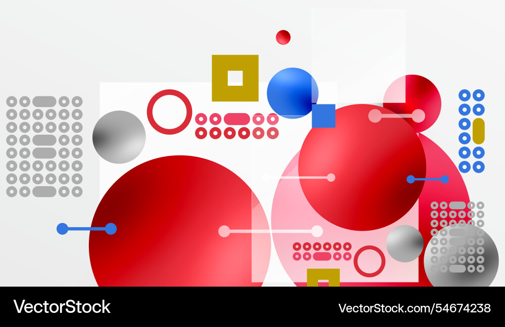 Circles and elements geometric abstract background Vector Image