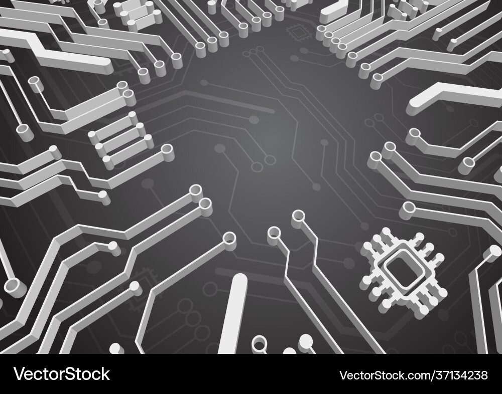 Circuit technology background with hi-tech Circuit technology background with hi-tech vector image