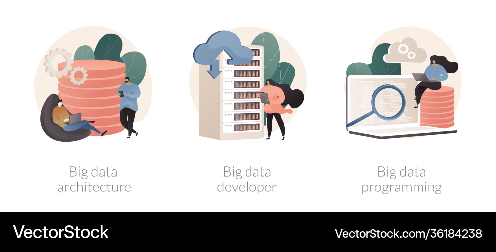 Database Storage Concept Vector Image