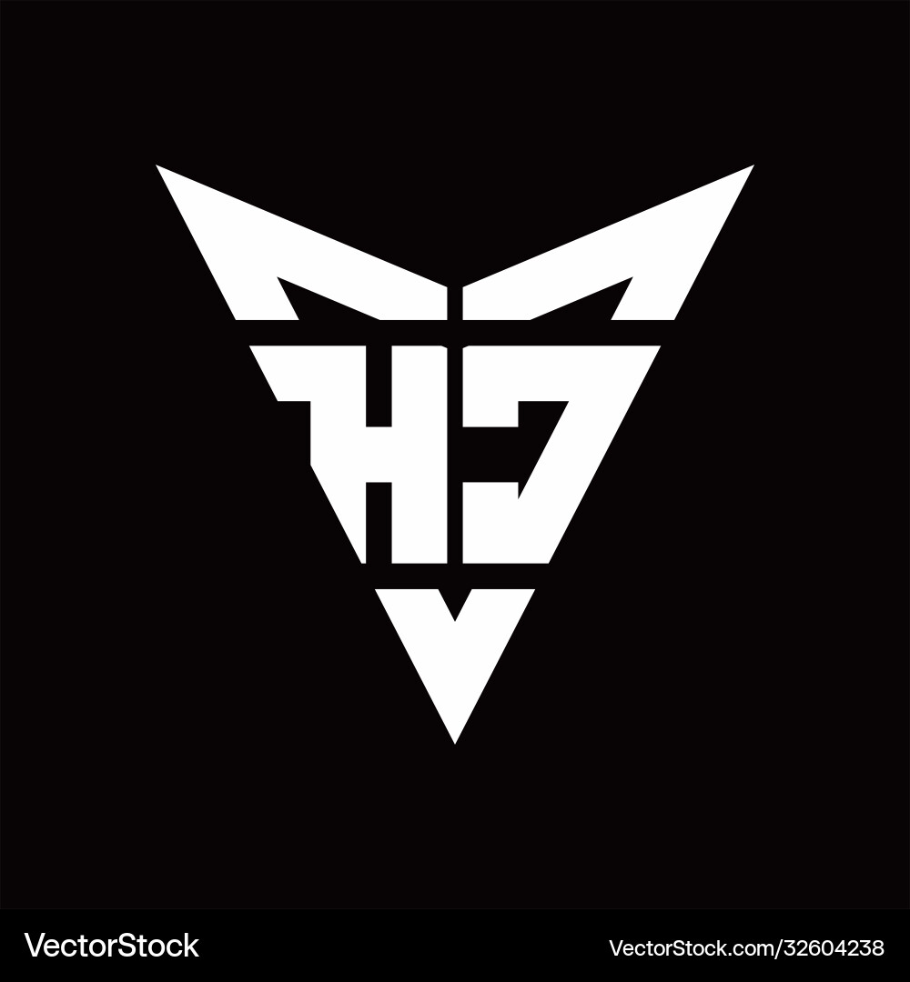 Hc logo monogram with back drop shape design Vector Image