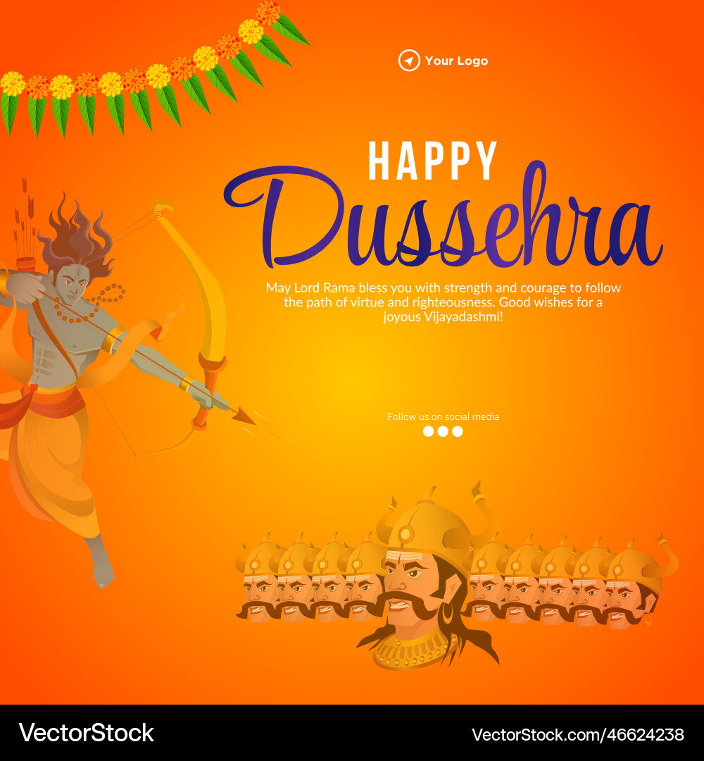 Indian festival happy dussehra banner design Indian festival happy dussehra banner design vektorbild