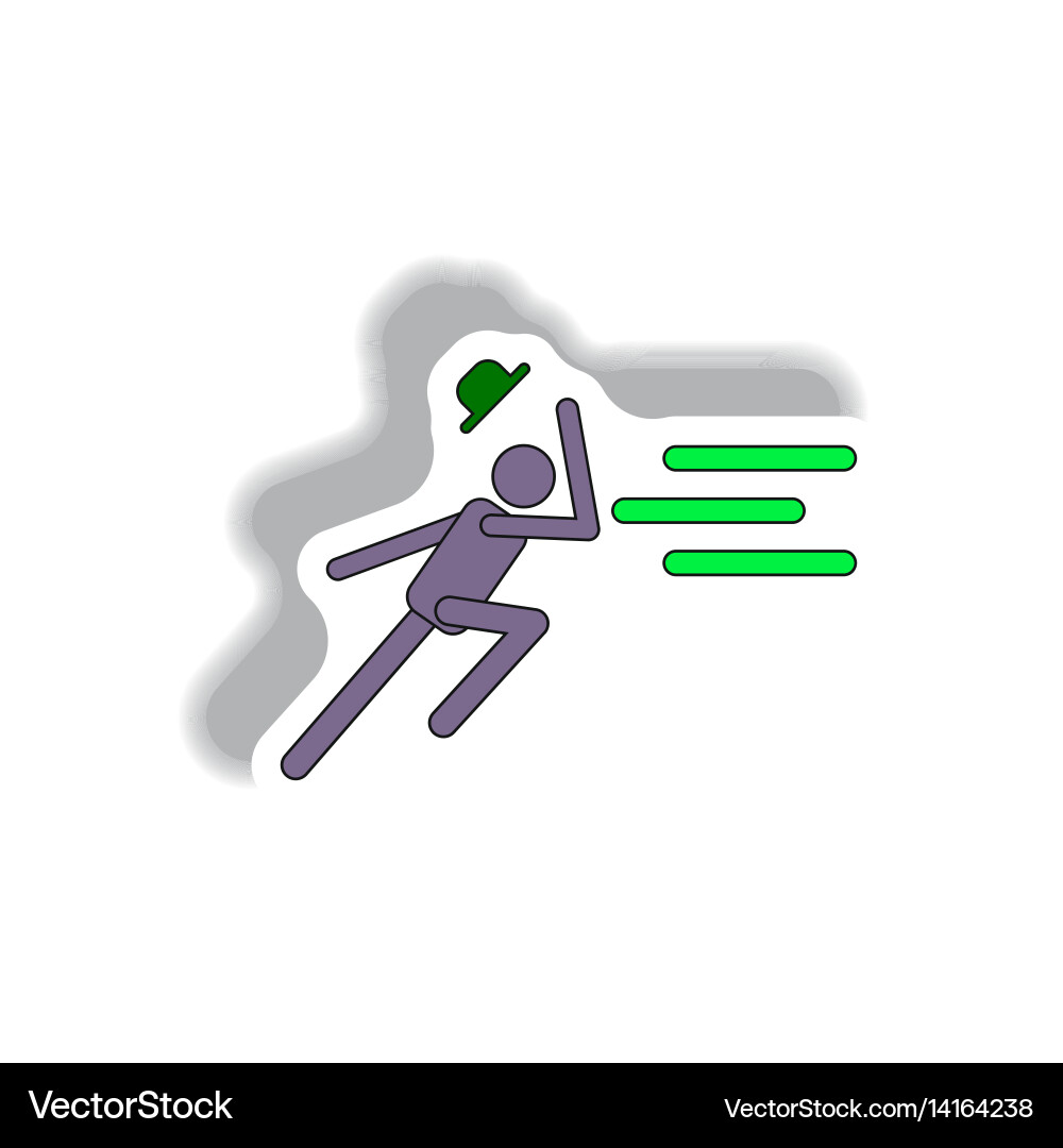 Man running in storm Vector Image