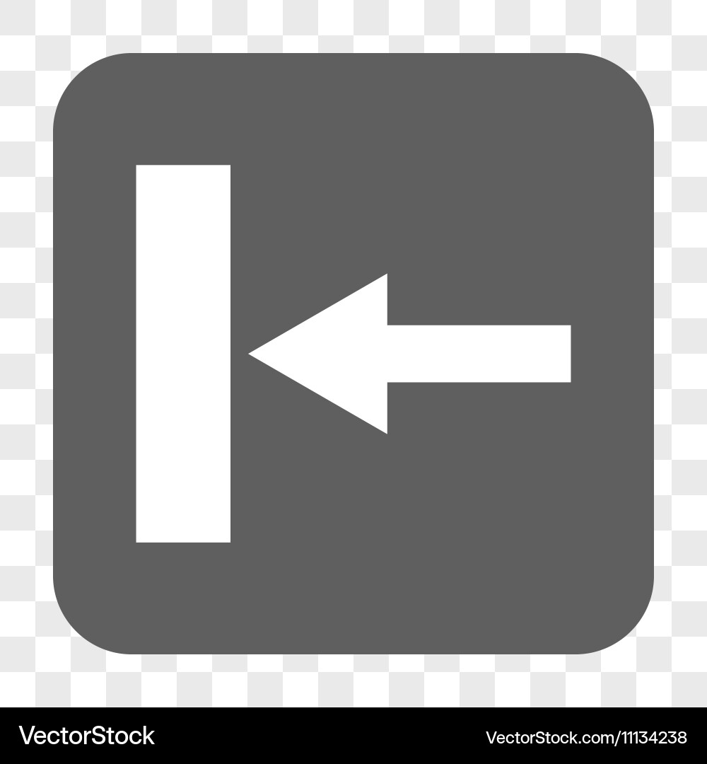 Move left rounded square button vector image