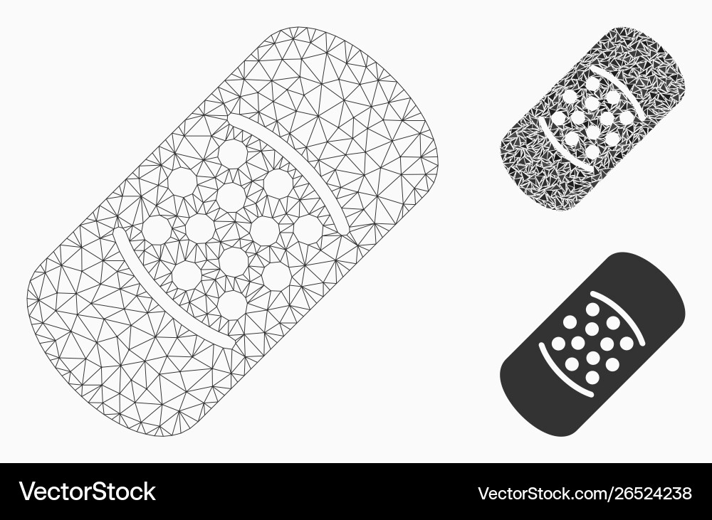 Patch mesh wire frame model and triangle Patch mesh wire frame model and triangle vector image