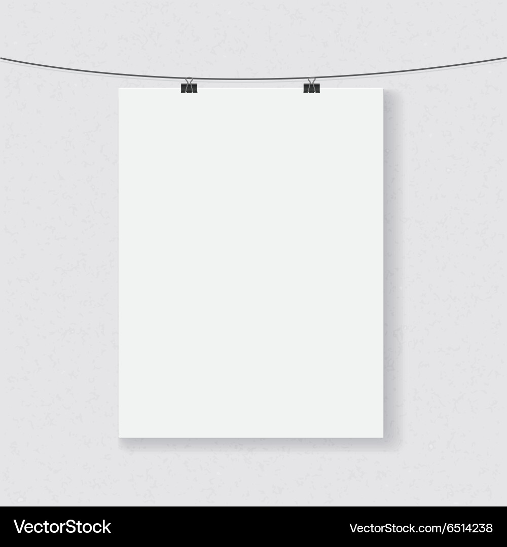 Photorealistic dark poster on a string Royalty Free Vector