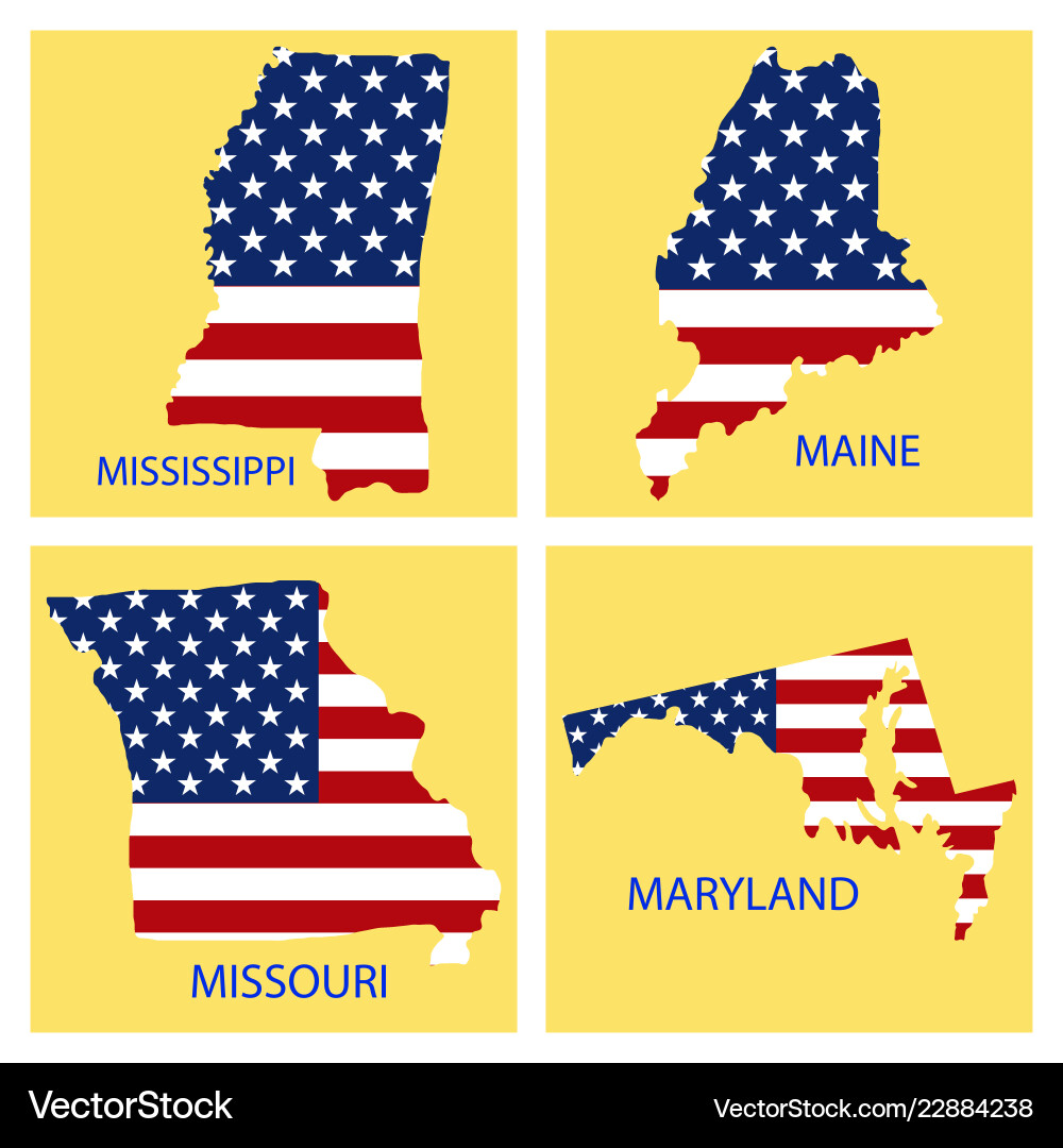 Posterkarte von vereinten Staaten america mit Staat Posterkarte von vereinten Staaten america mit Staat vektorbild
