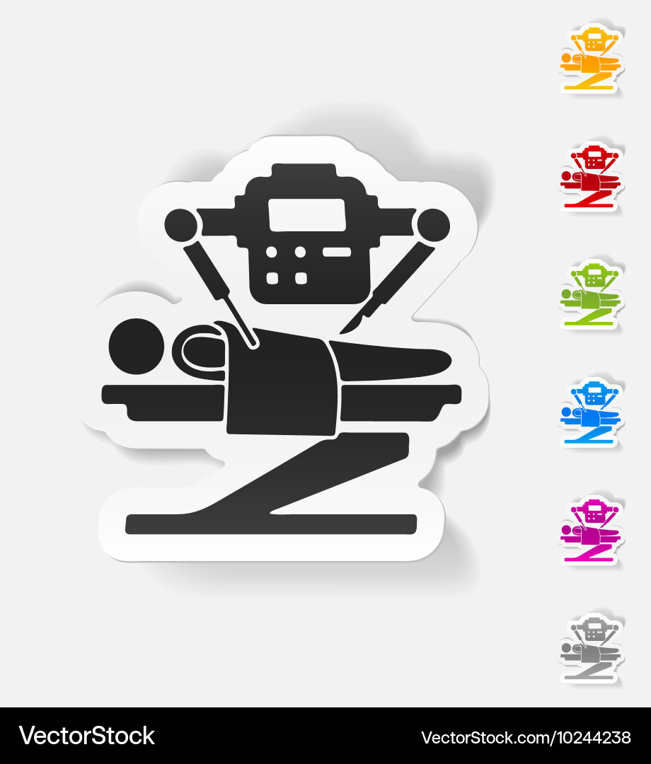 Realistic design element robot surgeon Vector Image