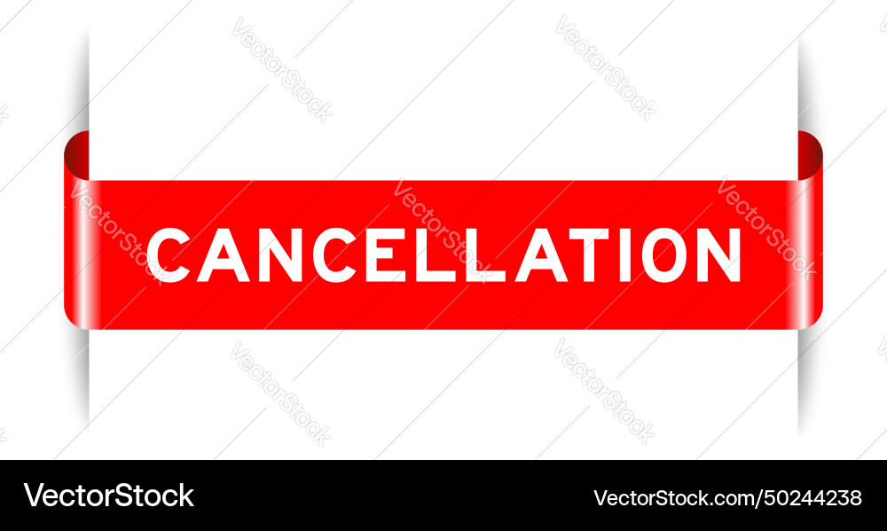 Red color inserted label banner with word Red color inserted label banner with word vector image