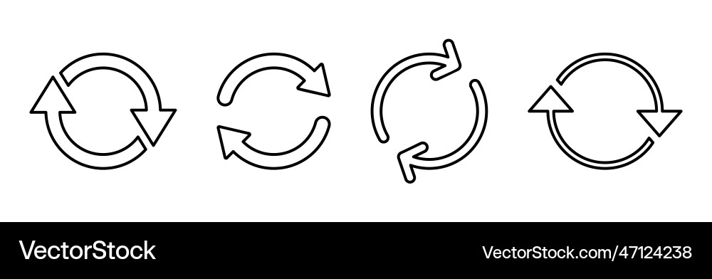 Refresh icon reload update vector image