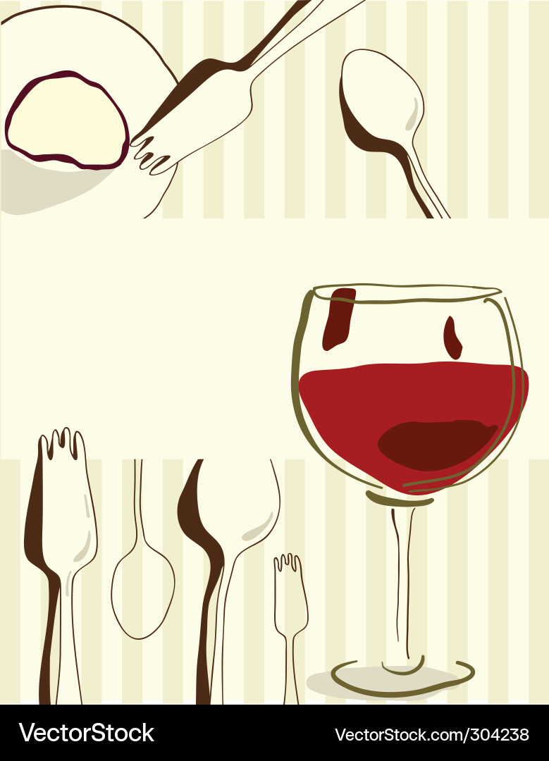 Restaurant card Vector Image