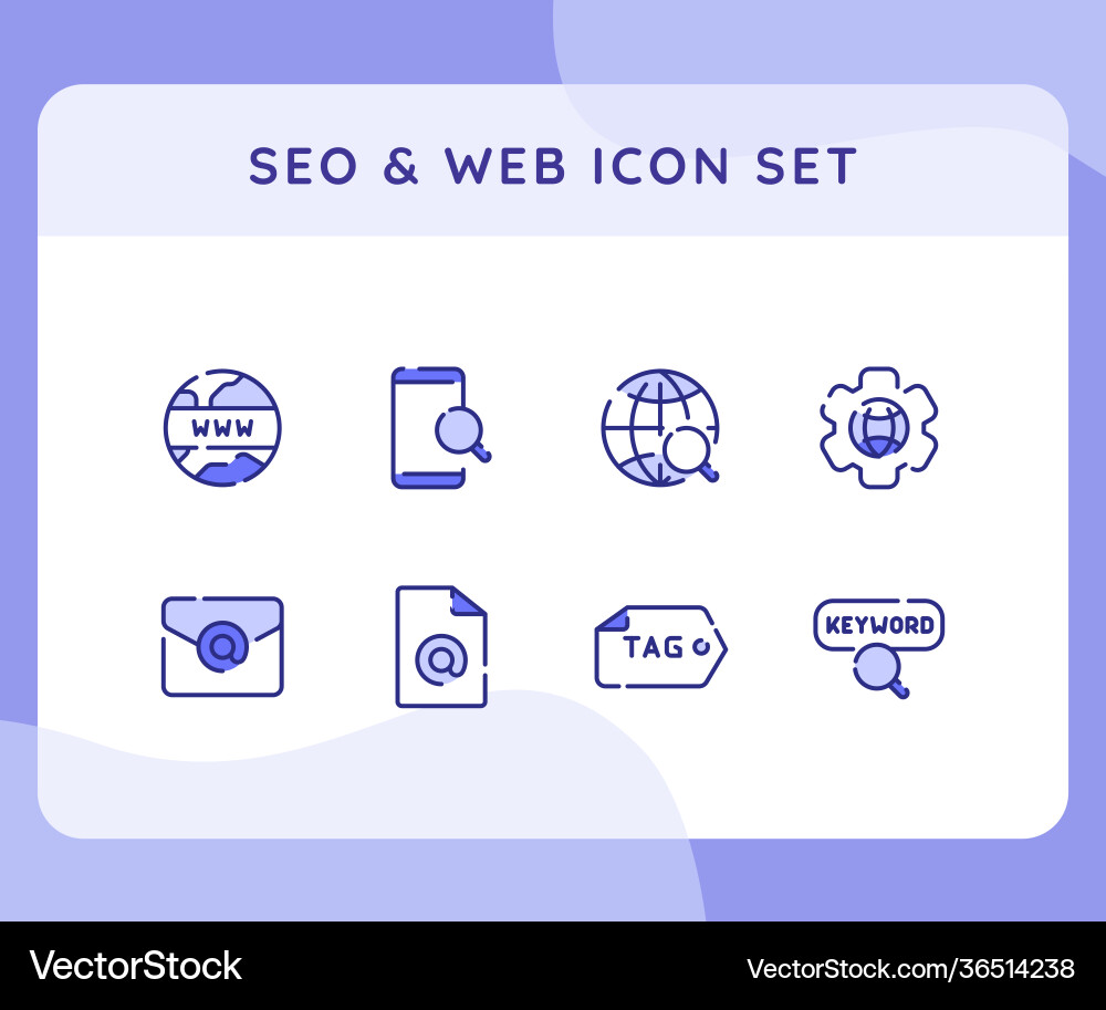 Seo and web icon icons set collection package Seo and web icon icons set collection package vector image