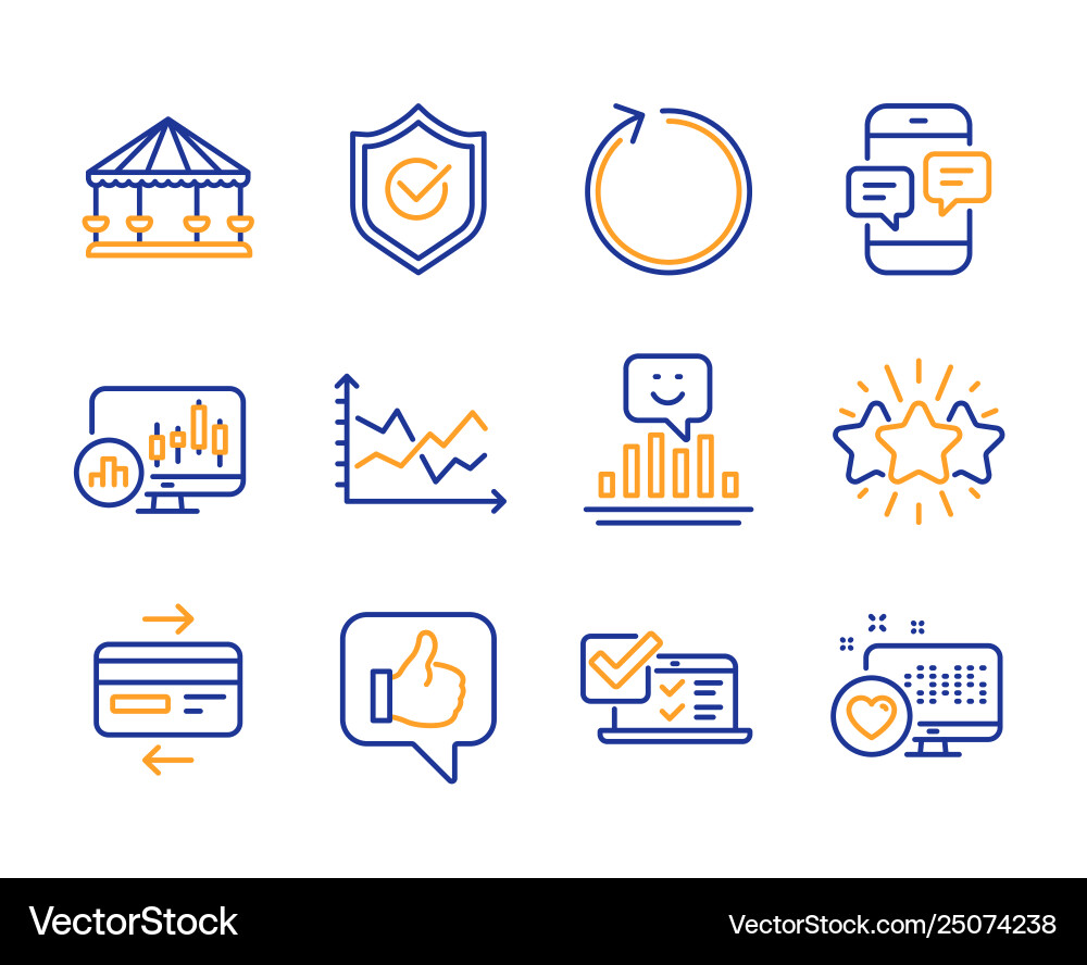 Star approved shield and like icons set Star approved shield and like icons set Vector Image