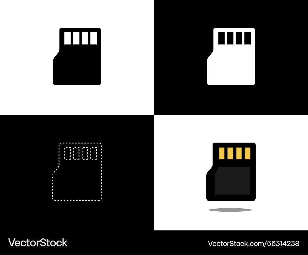 Symbol of memory card Vector Image