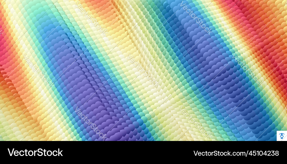 Wavy surface with dynamic effect layer of cells Wavy surface with dynamic effect layer of cells vector image