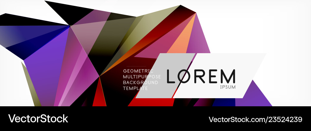 3d card on light backdrop abstract triangle Vector Image