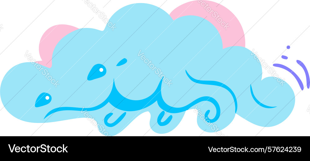 Abstract cloud shape dynamic design element vector image