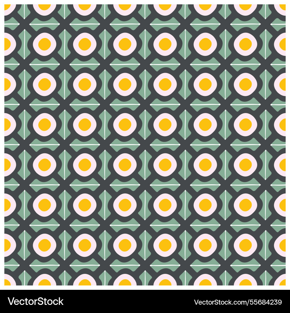 Circles and semicircles abstract print pattern vector image