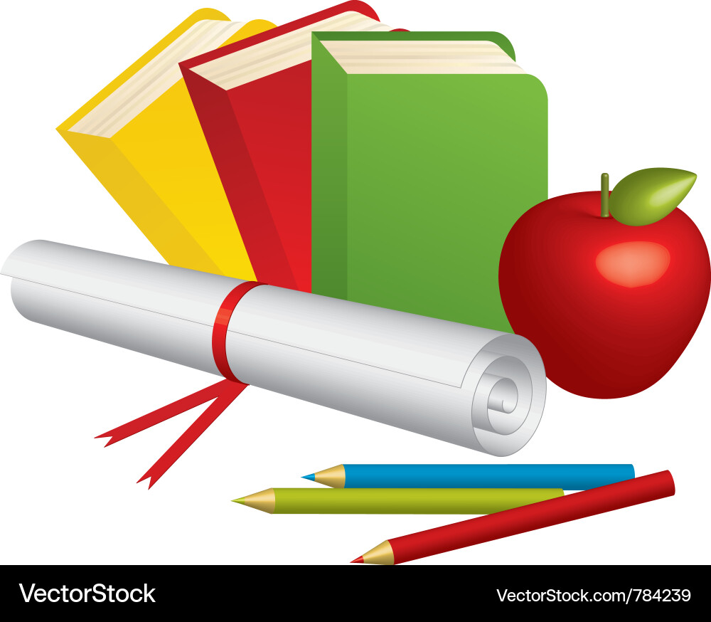 Colorful School Supplies Set Royalty Free Vector Image