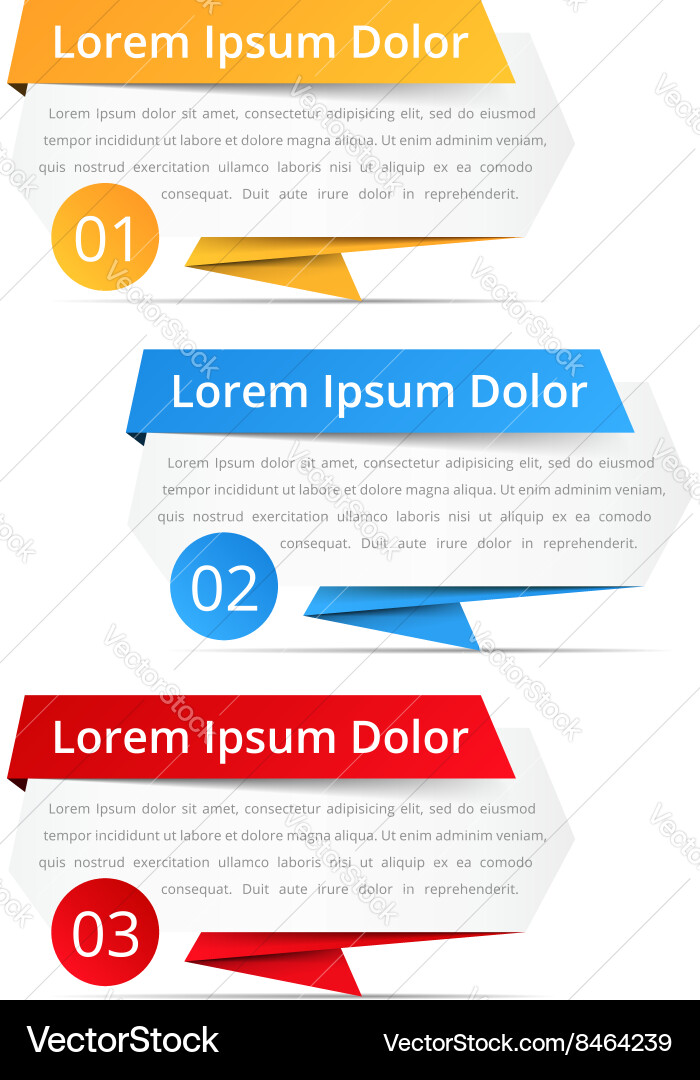 Design elements with numbers vector image