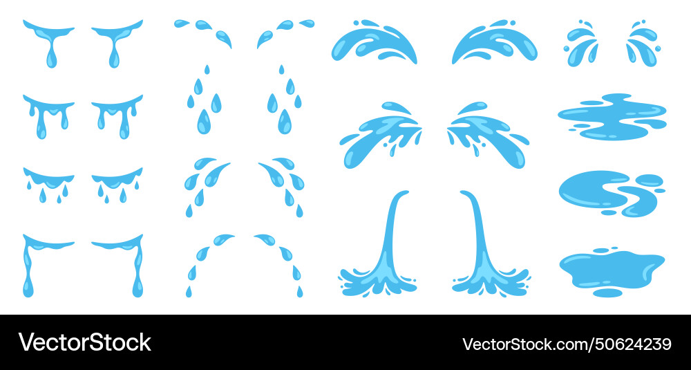 Dropping tears cry wet eyes streams teardrop Dropping tears cry wet eyes streams teardrop vector image