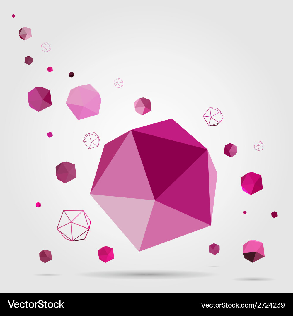 Dynamic 3D Geometric Background vector image