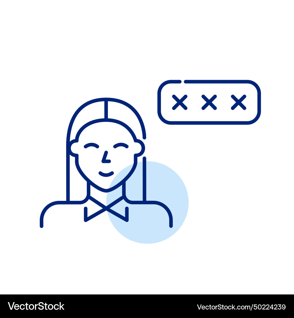 Female user account protected by password wrong Female user account protected by password wrong vector image