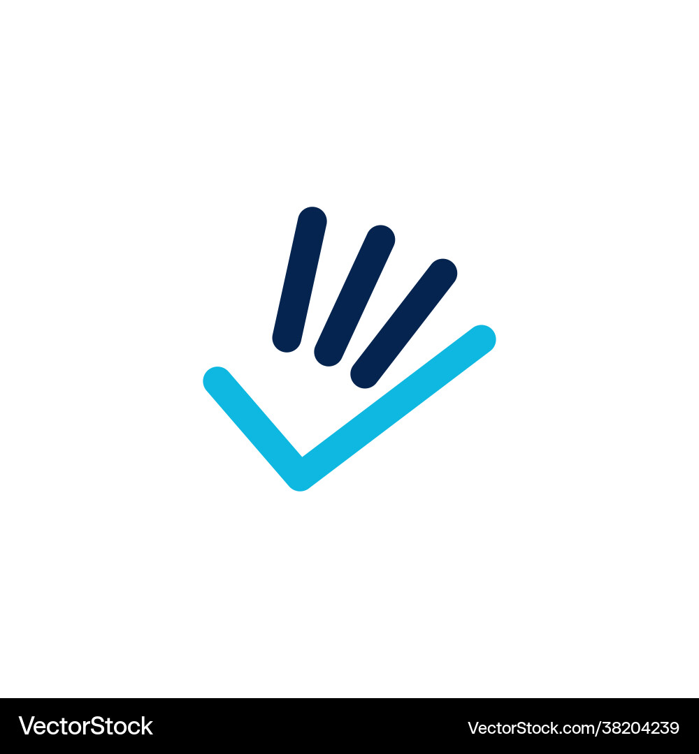 Hand check finger gesture logo icon Hand check finger gesture logo icon vector image
