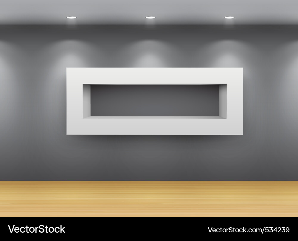 Modern Empty Gallery Shelf vector image