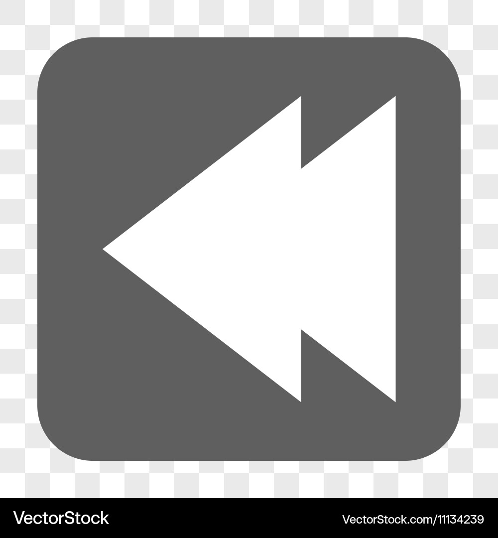Move left rounded square button vector image