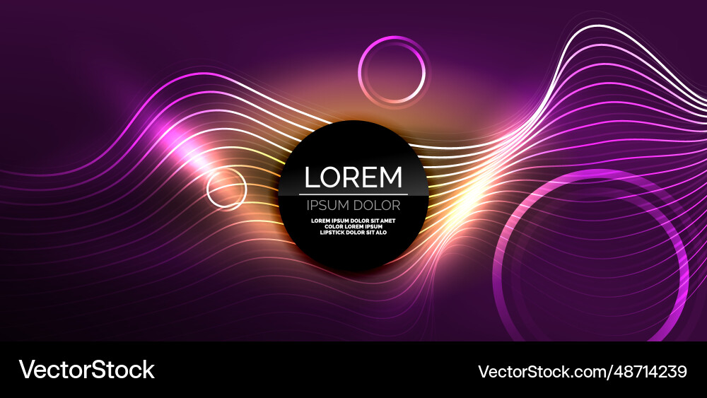 Neon lines and waves abstract background techno Neon lines and waves abstract background techno Vector Image