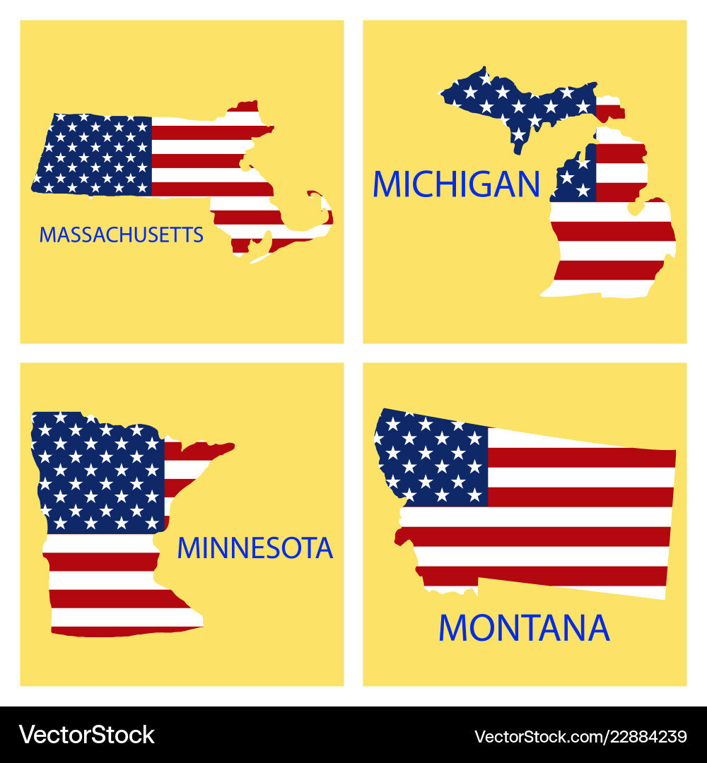 Posterkarte von vereinten Staaten america mit Staat Posterkarte von vereinten Staaten america mit Staat vektorbild