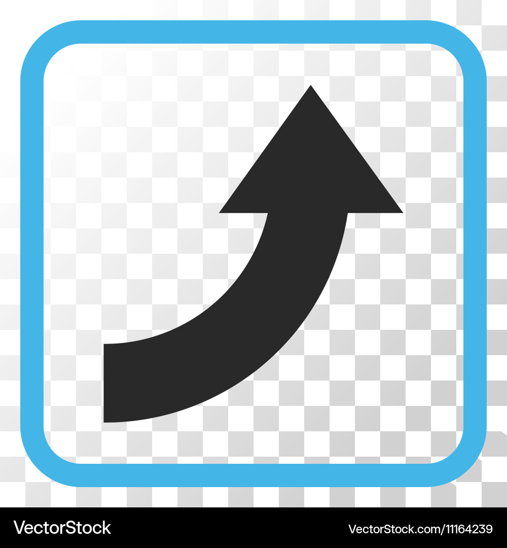 Rotate up icon in a frame Vector Image