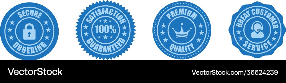 Satisfaction guarantee secure ordering premium q Satisfaction guarantee secure ordering premium q vector image