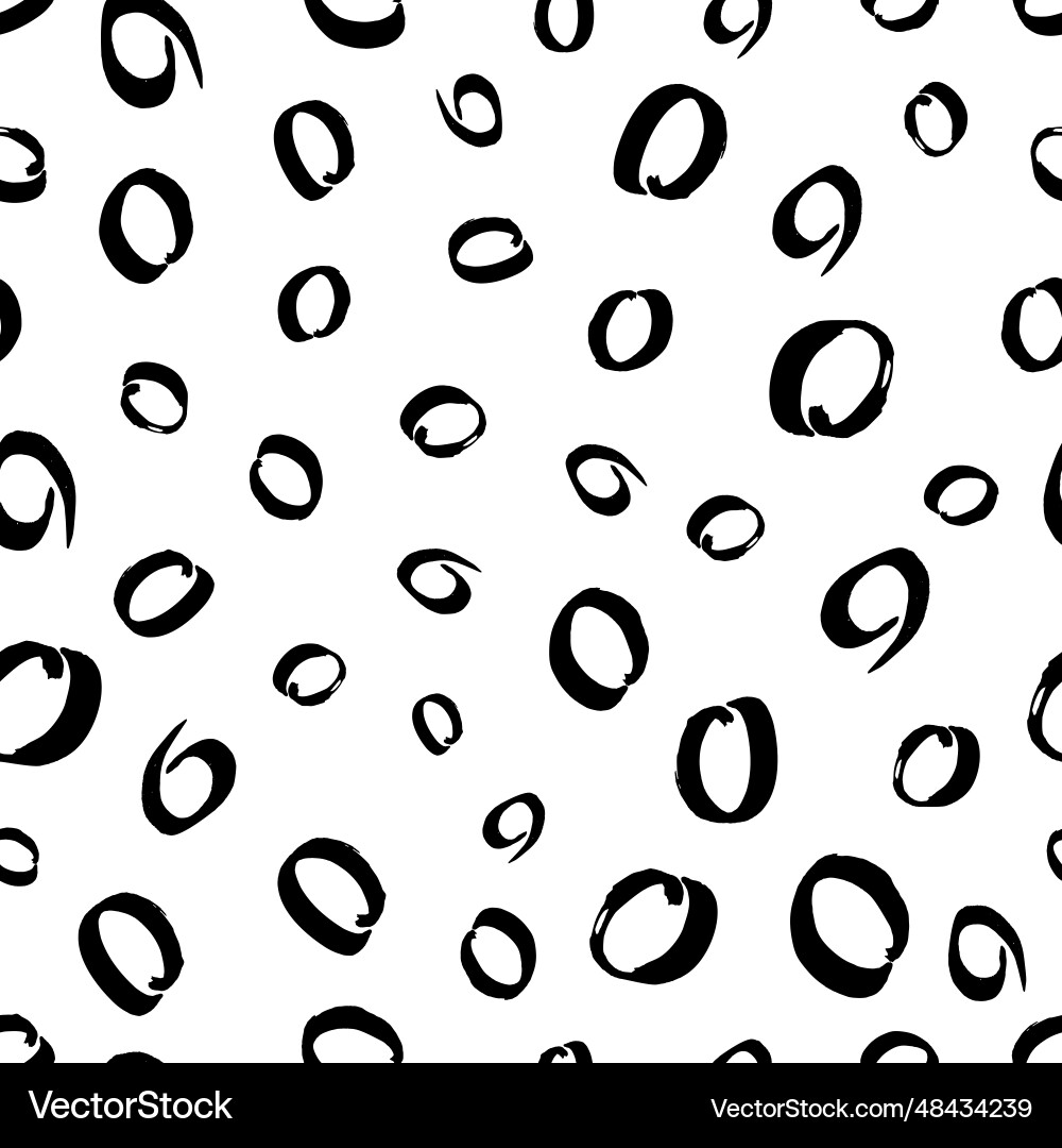 Seamless pattern with sketch circles shape Vector Image