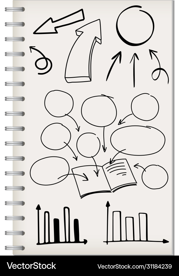 Speech bubble on notebook page Speech bubble on notebook page vector image