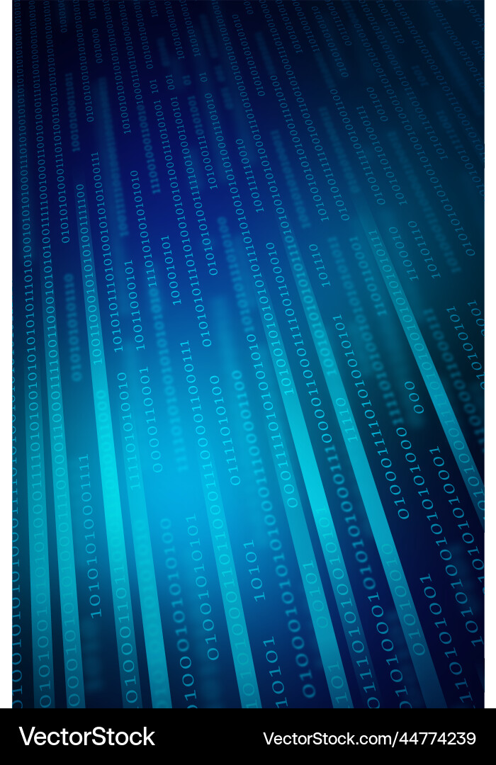 Stream of binary code design vector image