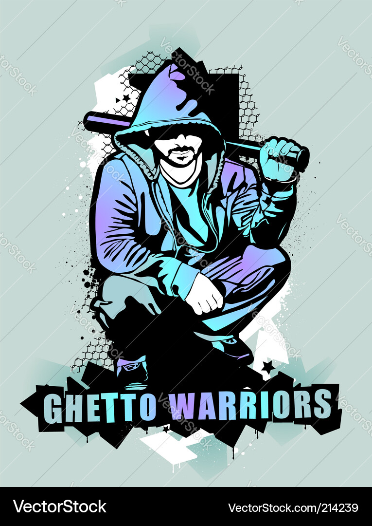 Urban Warriors Graffiti Vector Image