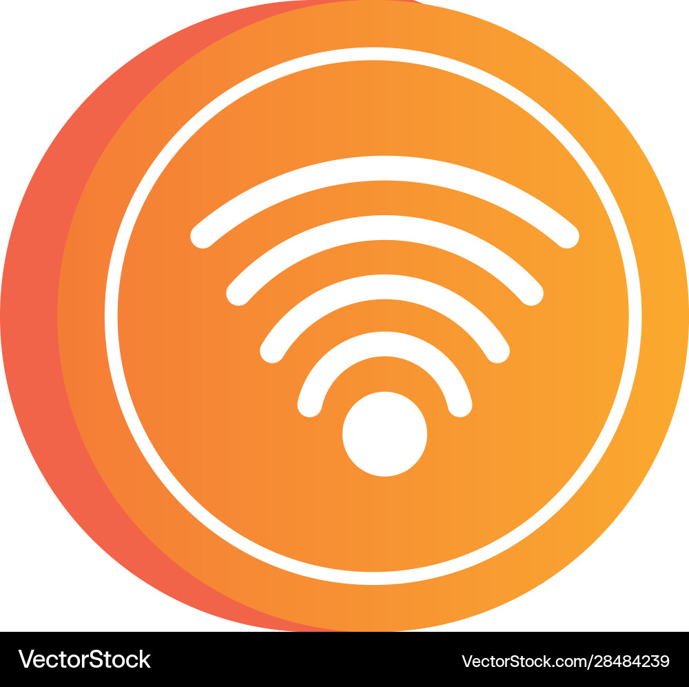 Wifi connection signal button icon Wifi connection signal button icon Vector Image