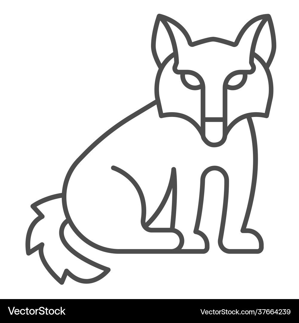 Wolf thin line icon worldwildlife concept Wolf thin line icon worldwildlife concept vector image
