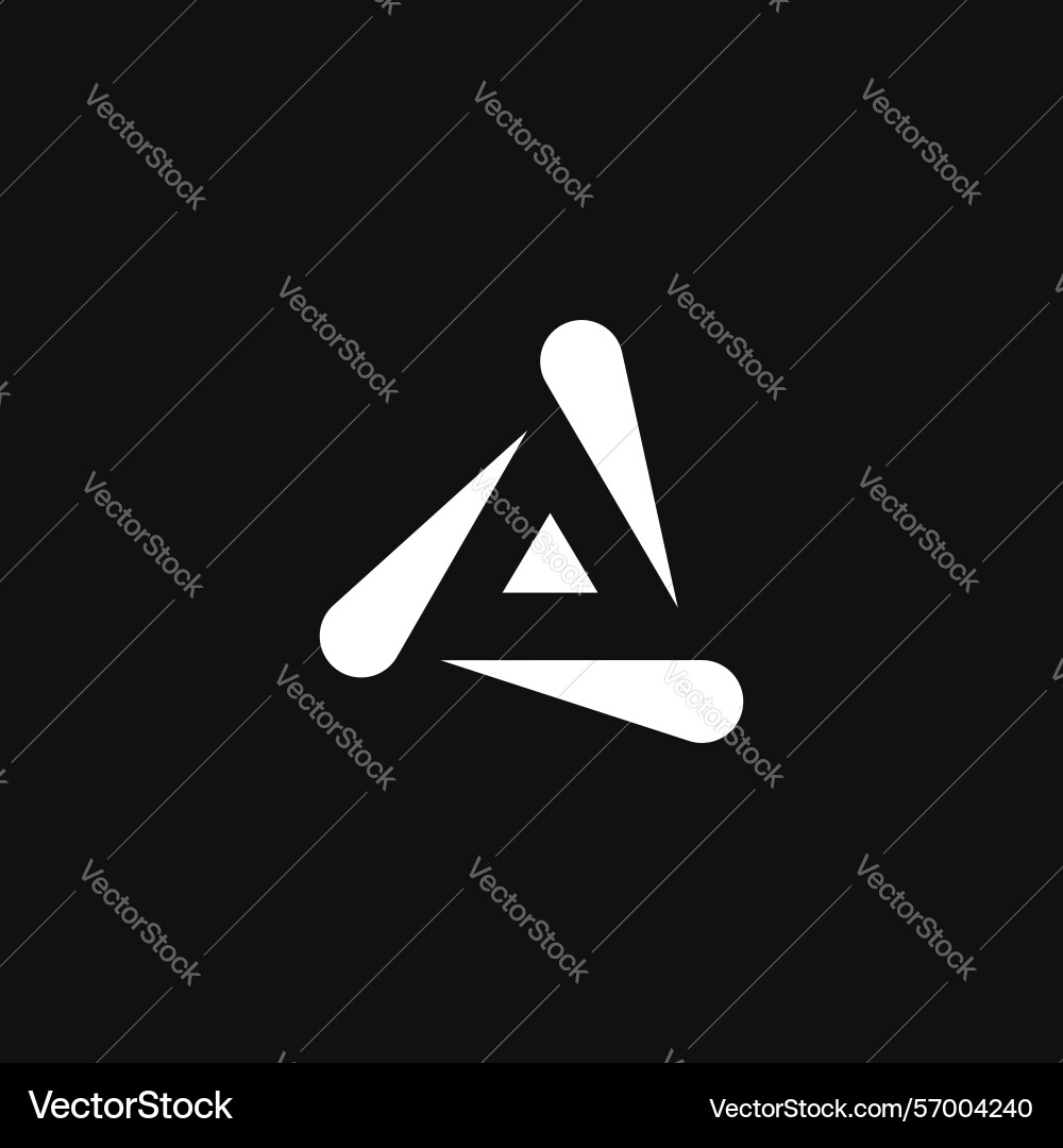 A letters with triangle design - triangular A letters with triangle design - triangular Vector Image